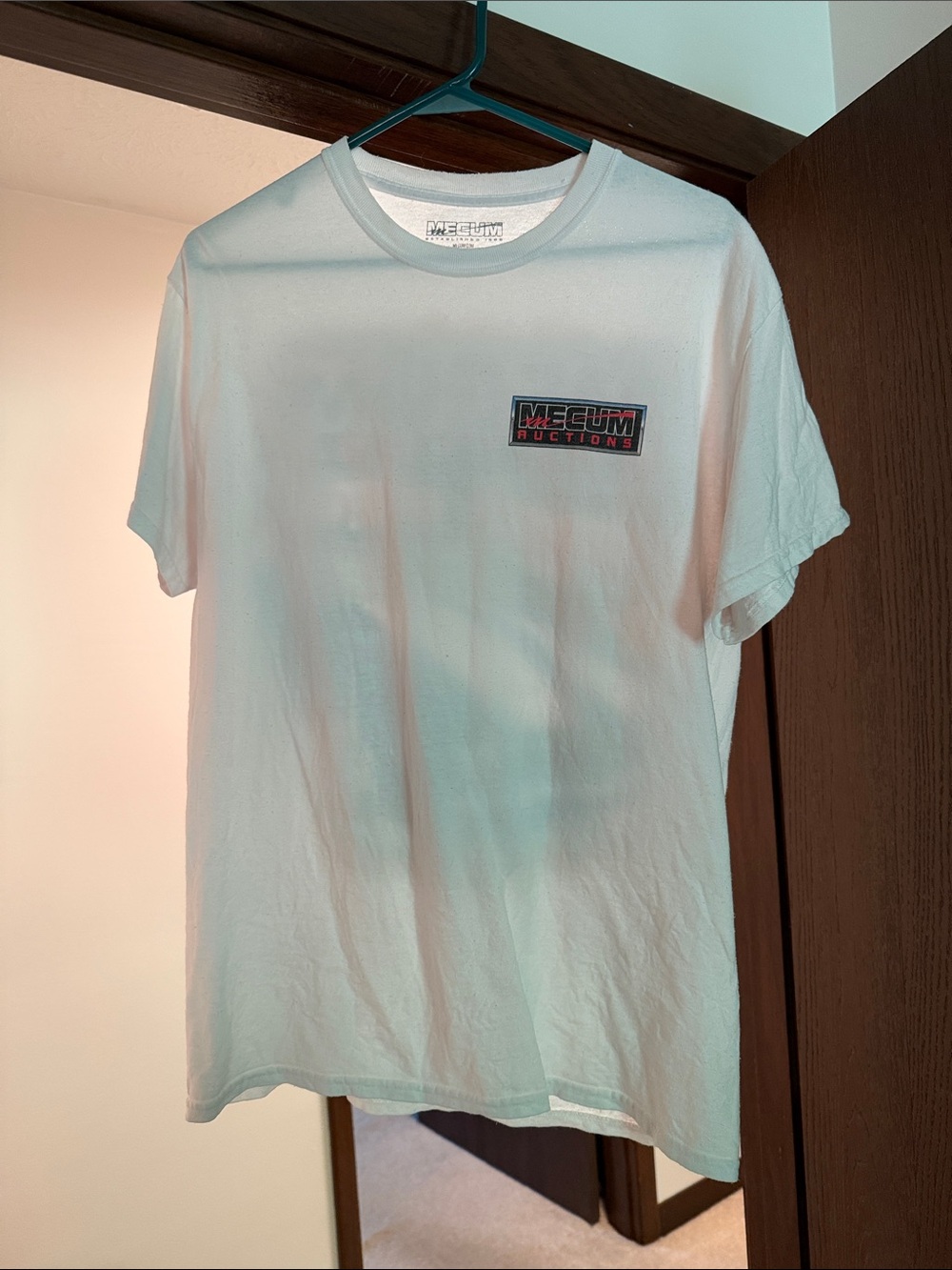 Hanes White Short Sleeve Tee with Small Chest Logo